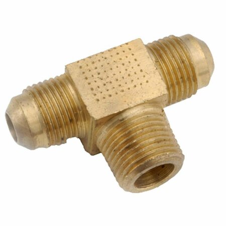 ANDERSON METALS 54045-0608 .38 x .5 in. Male Pipe Metals Brass Tube Fitting Tee 428862
